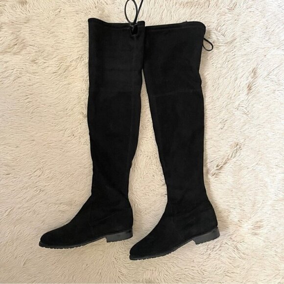 Stuart Weitzman Black Lowland Suede Thigh High Boots - 5, 💯 AUTHENTIC! - Picture 2 of 10